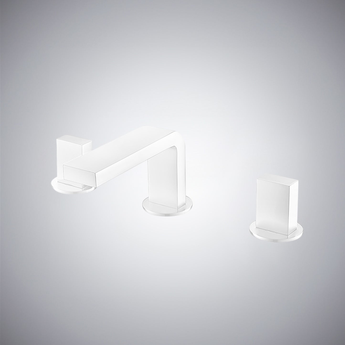 Fontana Luarca 4" Centerset Deck Mounted Dual Handle Thermostatic Matte White Sink Faucet