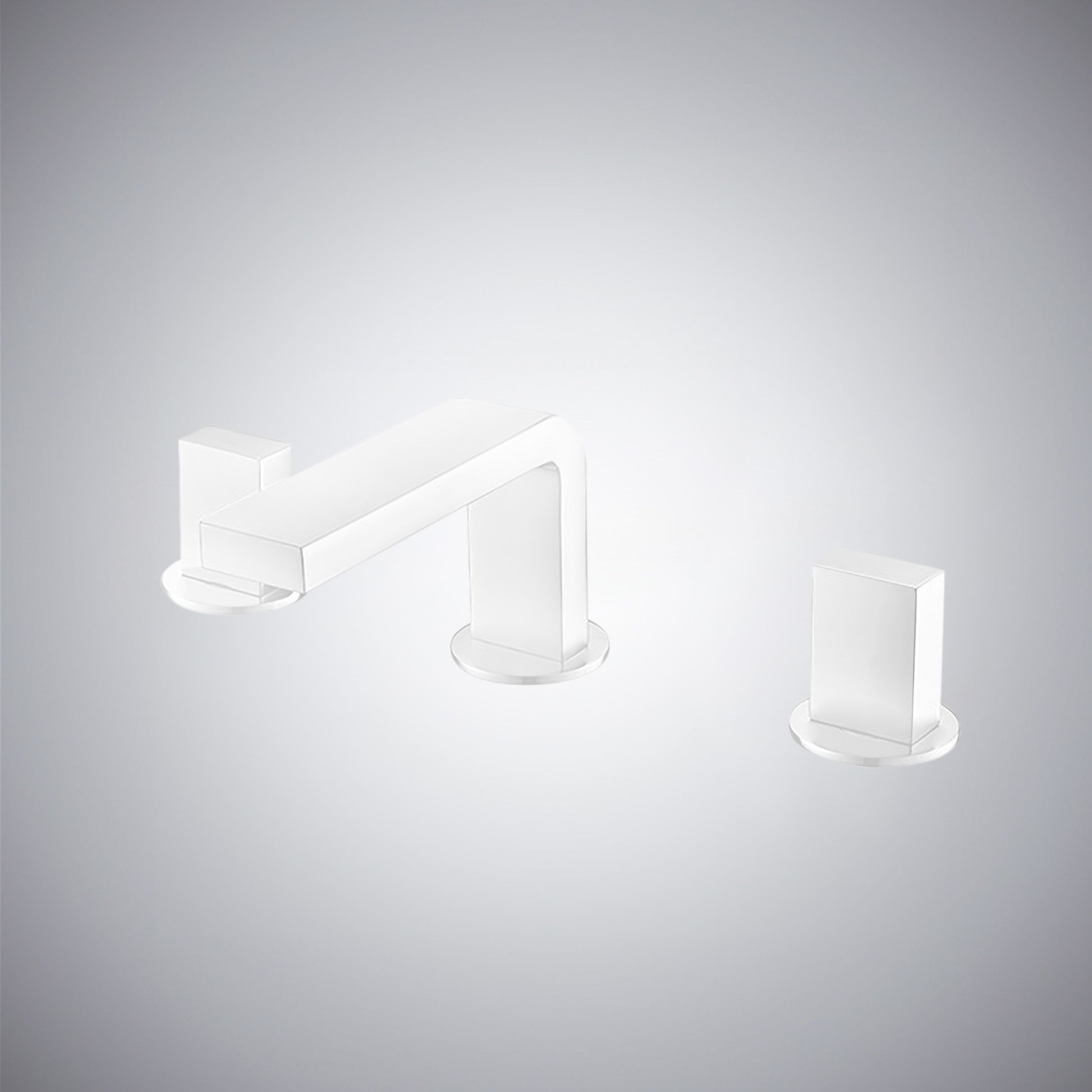 Fontana Luarca 4" Centerset Deck Mounted Dual Handle Thermostatic Matte White Sink Faucet