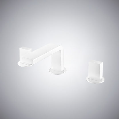 Fontana Luarca 4" Centerset Deck Mounted Dual Handle Thermostatic Matte White Sink Faucet