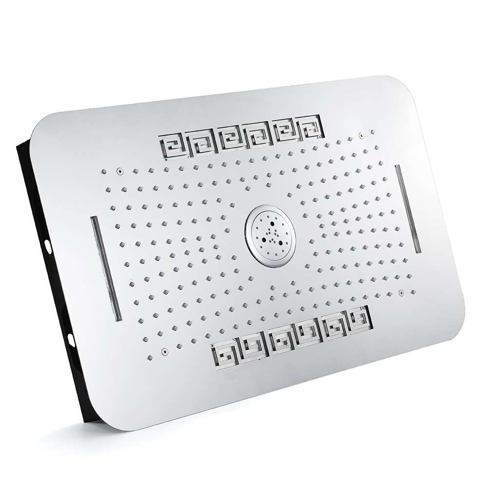 Fontana Luigi Ceiling Mount Rainfall Waterfall Phone and Remote LED Light Control Showerhead