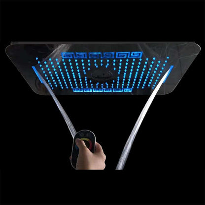 Fontana Luigi Ceiling Mount Rainfall Waterfall Phone and Remote LED Light Control Showerhead