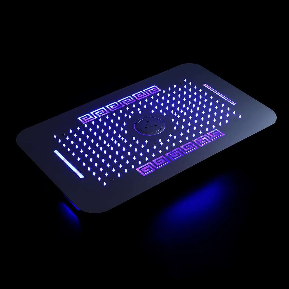 Fontana Luigi Ceiling Mount Rainfall Waterfall Phone and Remote LED Light Control Showerhead