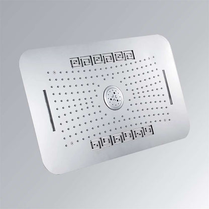 Fontana Luigi Ceiling Mount Rainfall Waterfall Phone and Remote LED Light Control Showerhead