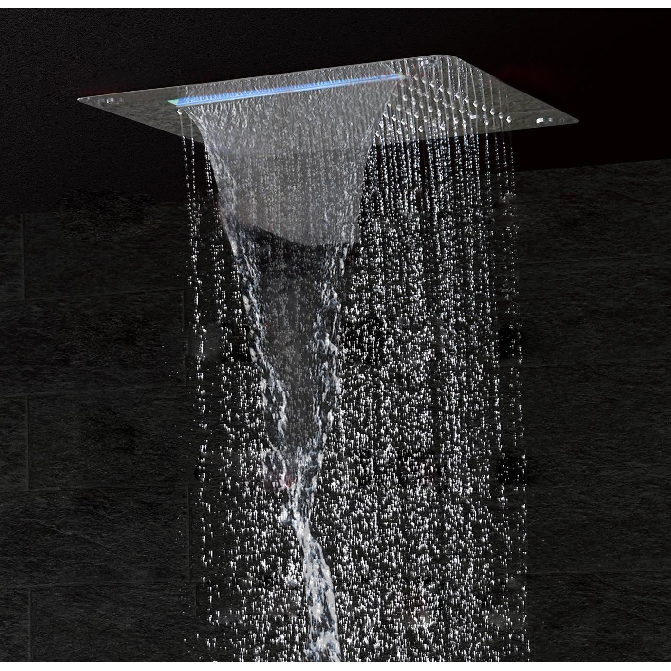 Fontana Lyon 16" Ceiling Mounted Luxury LED Shower Head