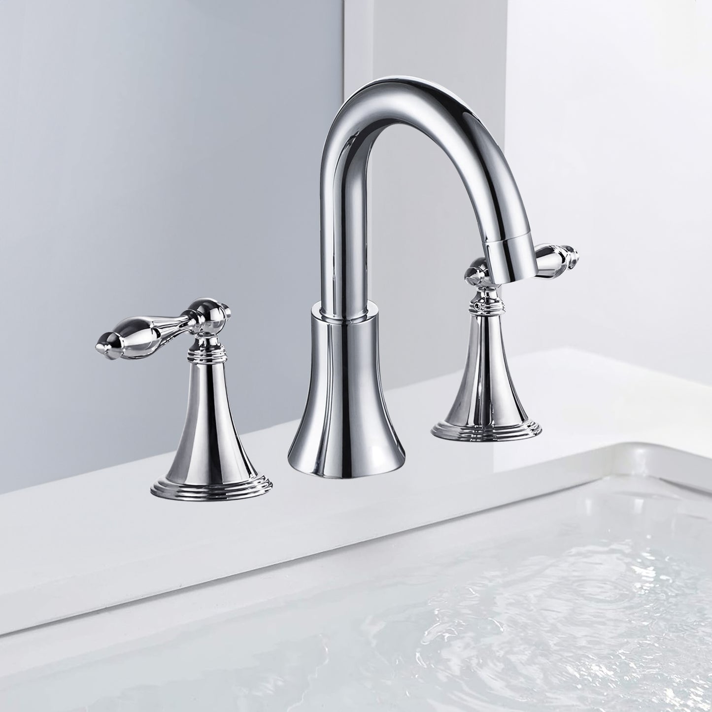 Fontana Marnate 2.4 GPM Dual Handle Chrome Deck Mounted Faucet