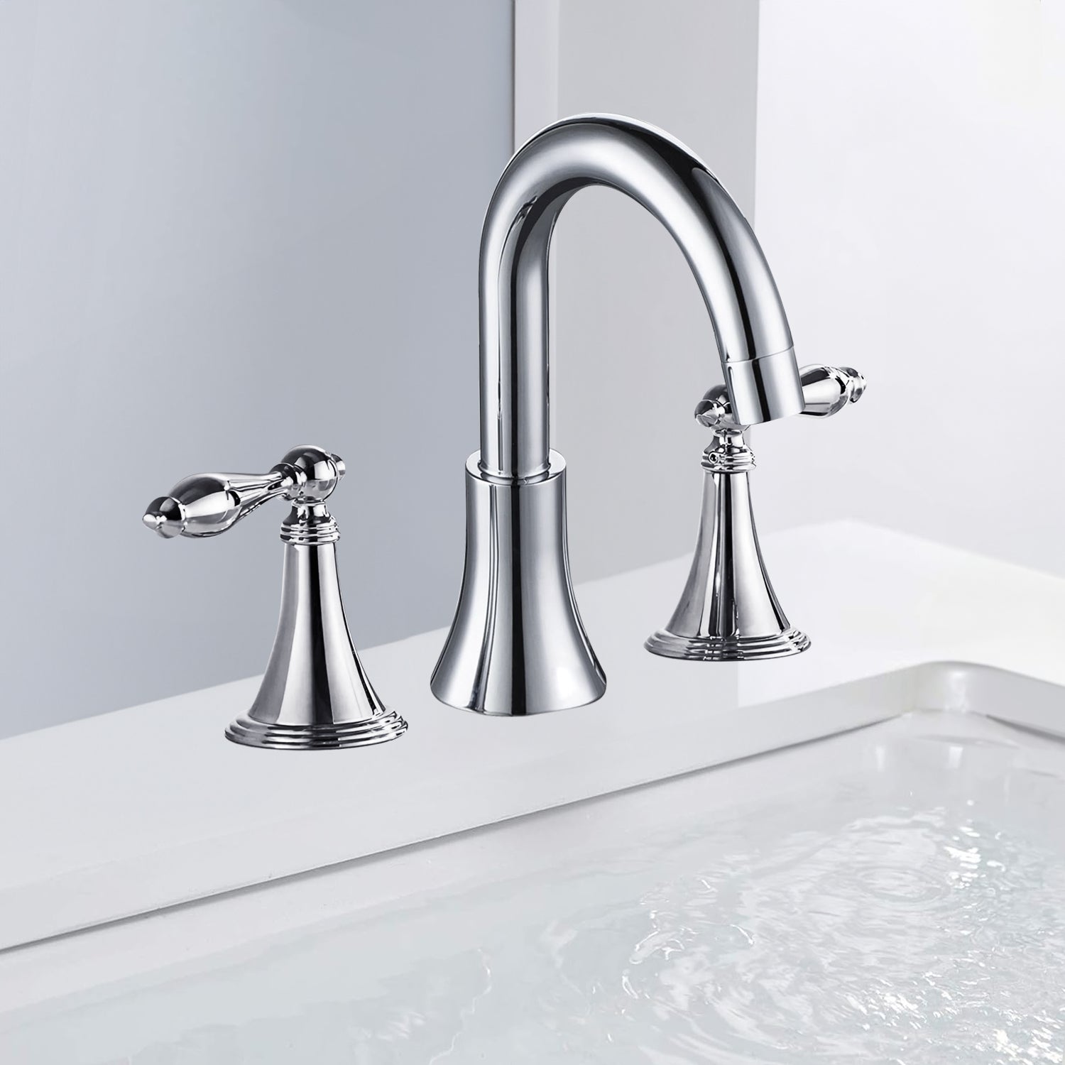Fontana Marnate 2.4 GPM Dual Handle Chrome Deck Mounted Faucet