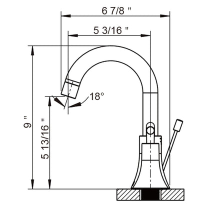Fontana Marnate 2.4 GPM Dual Handle Chrome Deck Mounted Faucet