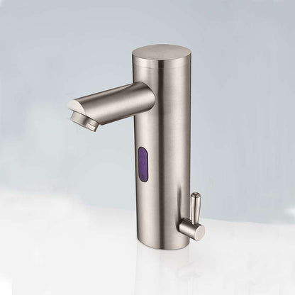 Fontana Melun Motion Sensor Brushed Nickel Faucet and Automatic Touchless Commercial Soap Dispenser