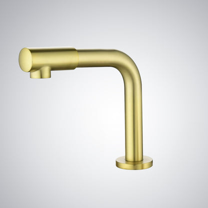Fontana Mer Modern Touchless Deck Mounted Swivel Spout Brushed Gold Faucet