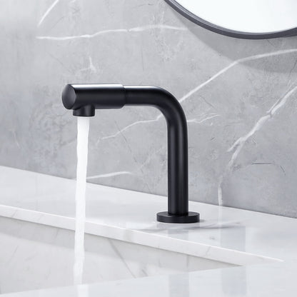 Fontana Mer Modern Touchless Deck Mounted Swivel Spout Matte Black Faucet