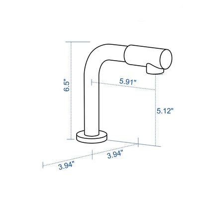 Fontana Mer Modern Touchless Deck Mounted Swivel Spout Matte Black Faucet