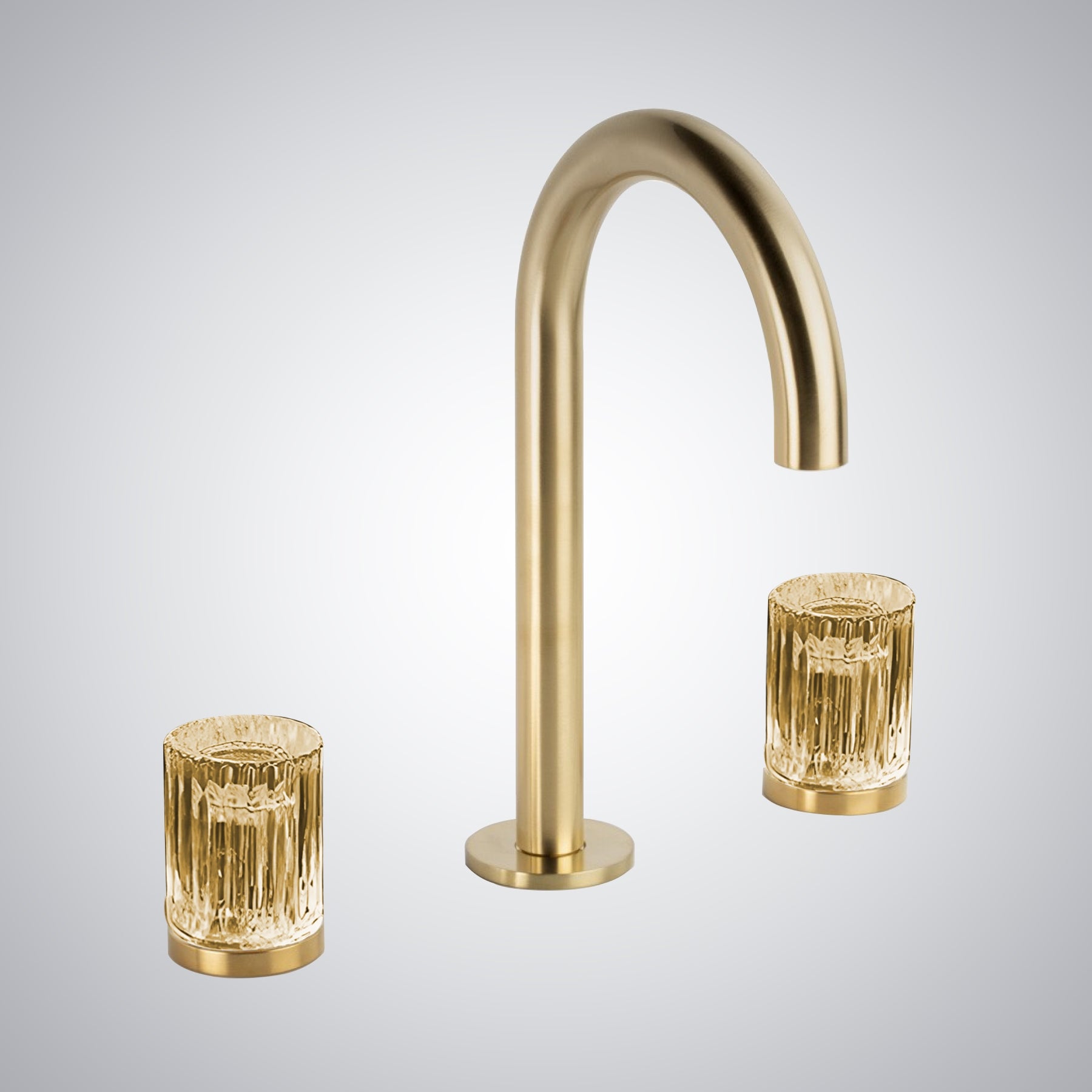 Fontana Mont De Marsan Dual Handle Brass Brushed Gold Widespread Faucet