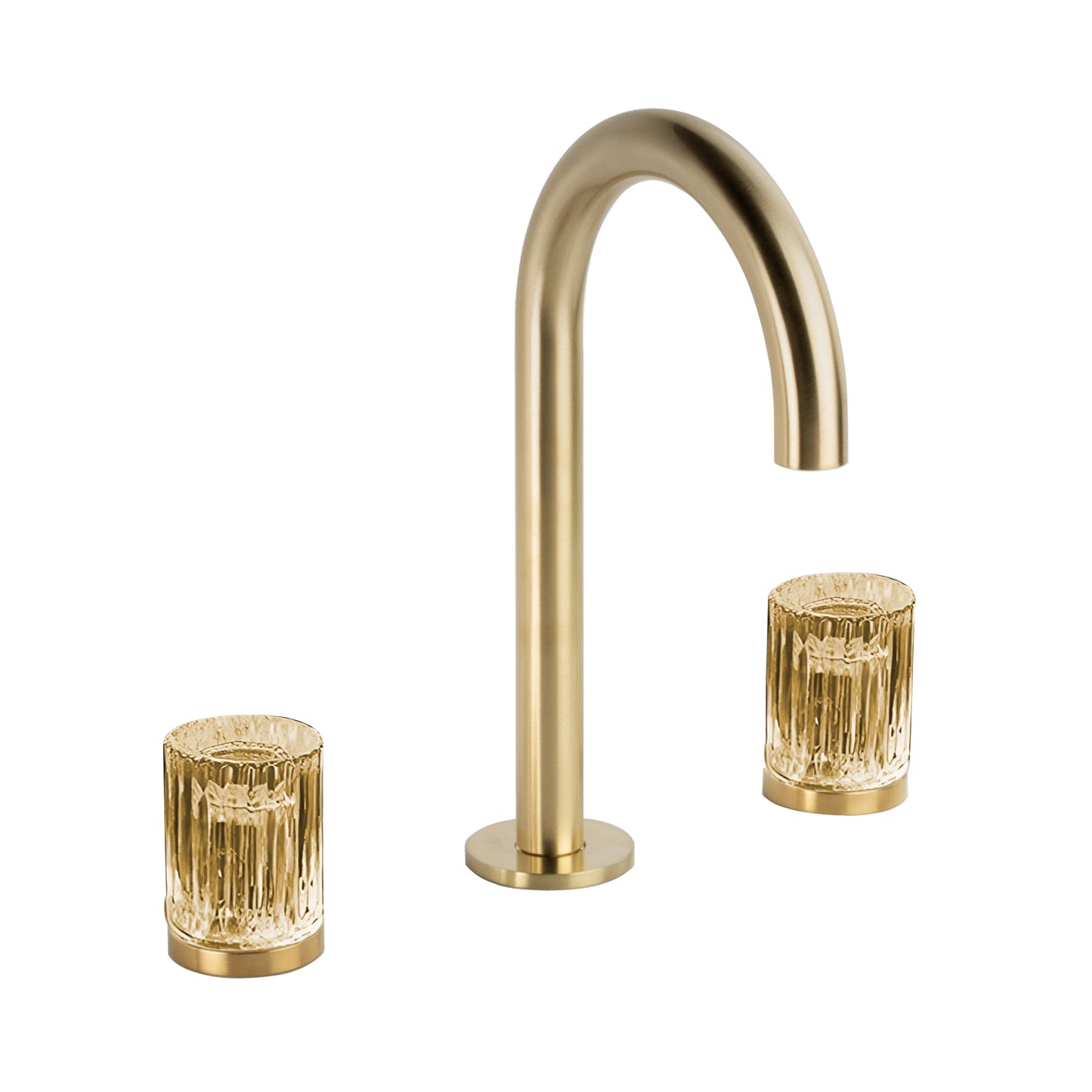Fontana Mont De Marsan Dual Handle Brass Brushed Gold Widespread Faucet