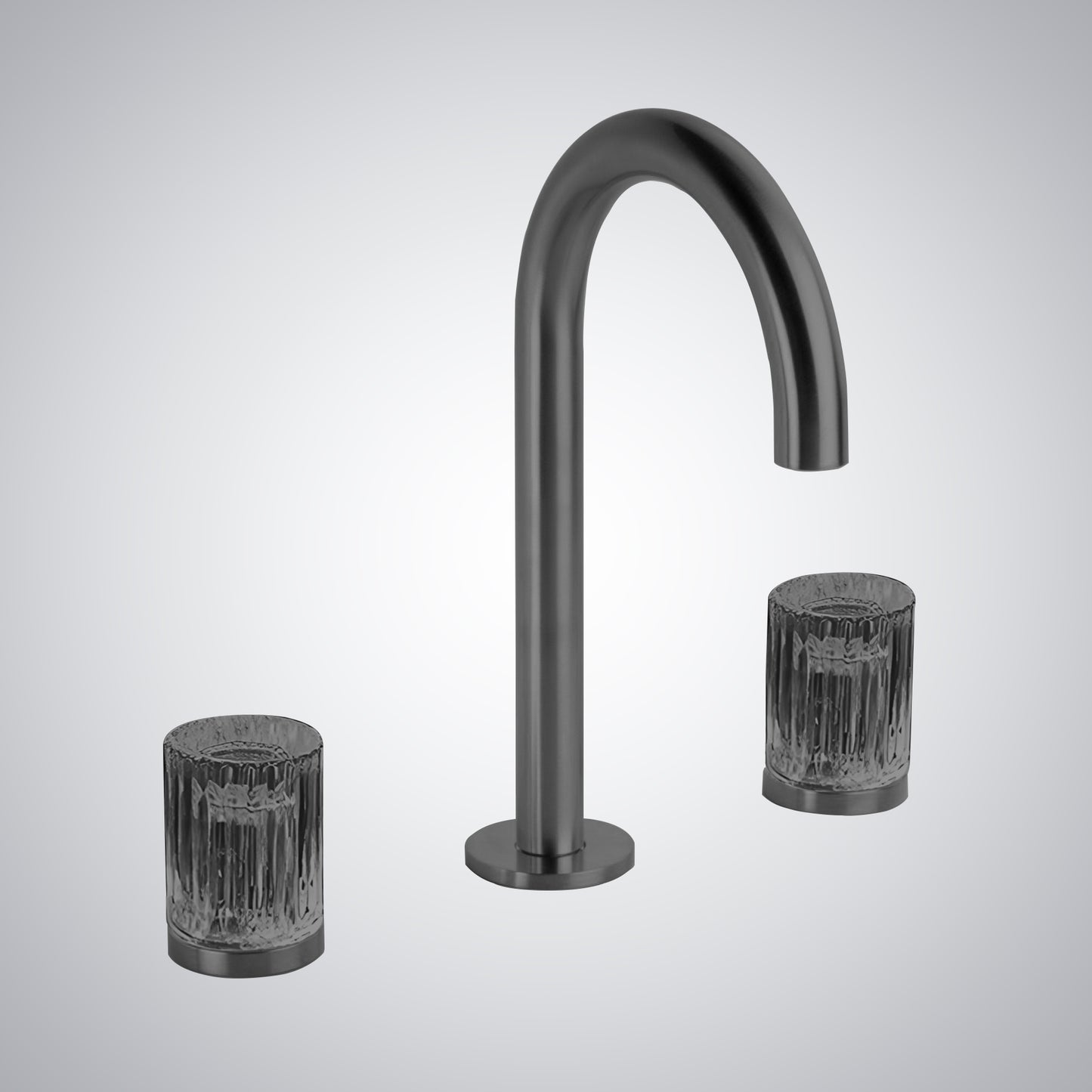 Fontana Mont De Marsan Dual Handle Brass Gun Gray Widespread Faucet