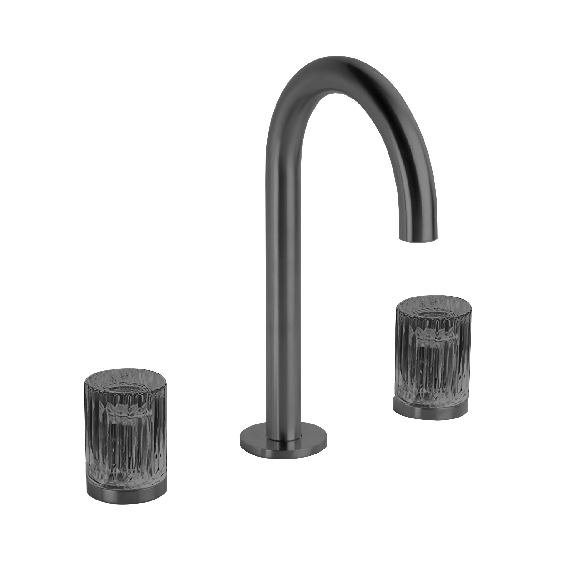 Fontana Mont De Marsan Dual Handle Brass Gun Gray Widespread Faucet