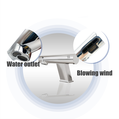 Fontana Montpellier 2 in 1 High Speed Touchless Sensor Chrome Faucet With Hand Dryer
