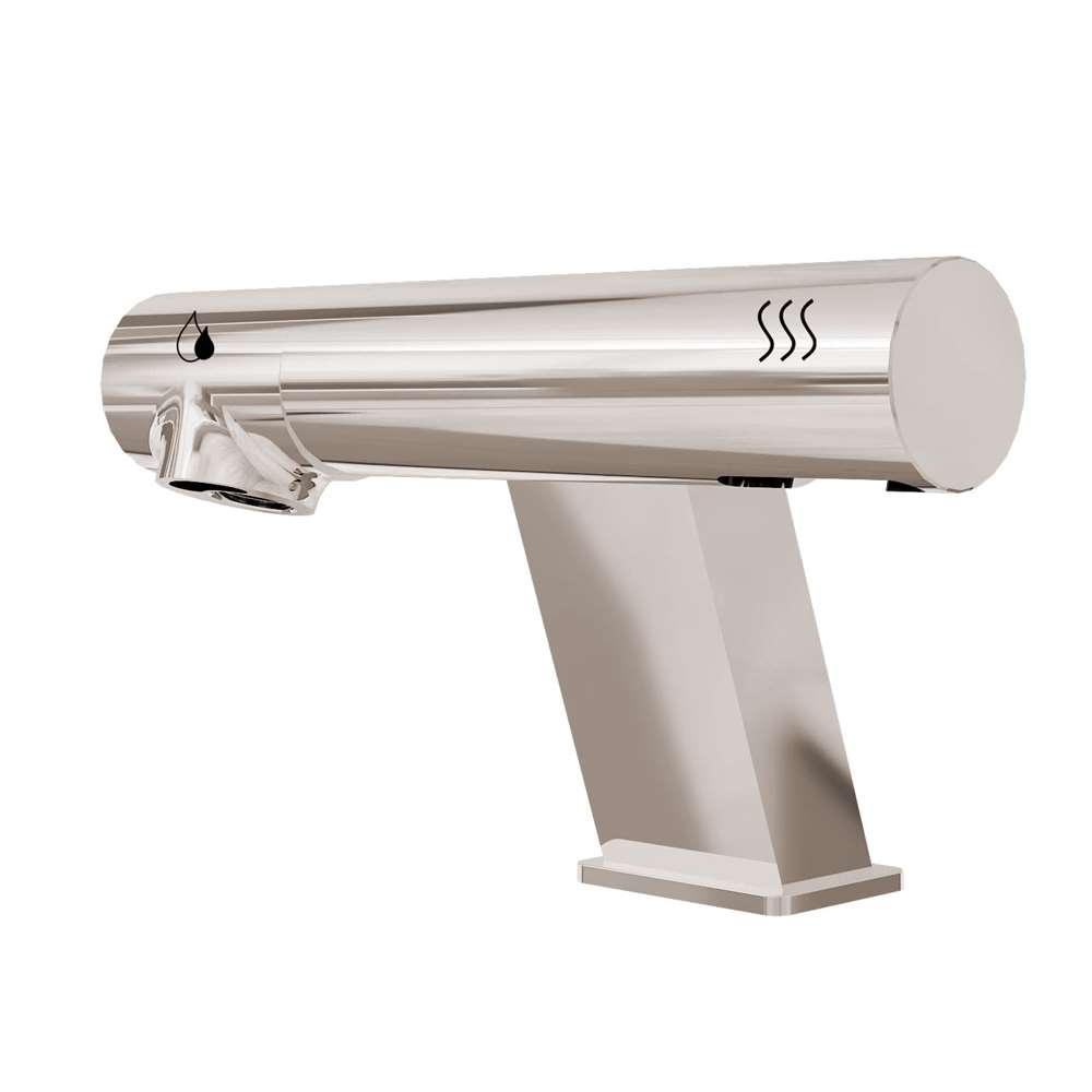 Fontana Montpellier 2 in 1 High Speed Touchless Sensor Satin Nickel Faucet With Hand Dryer