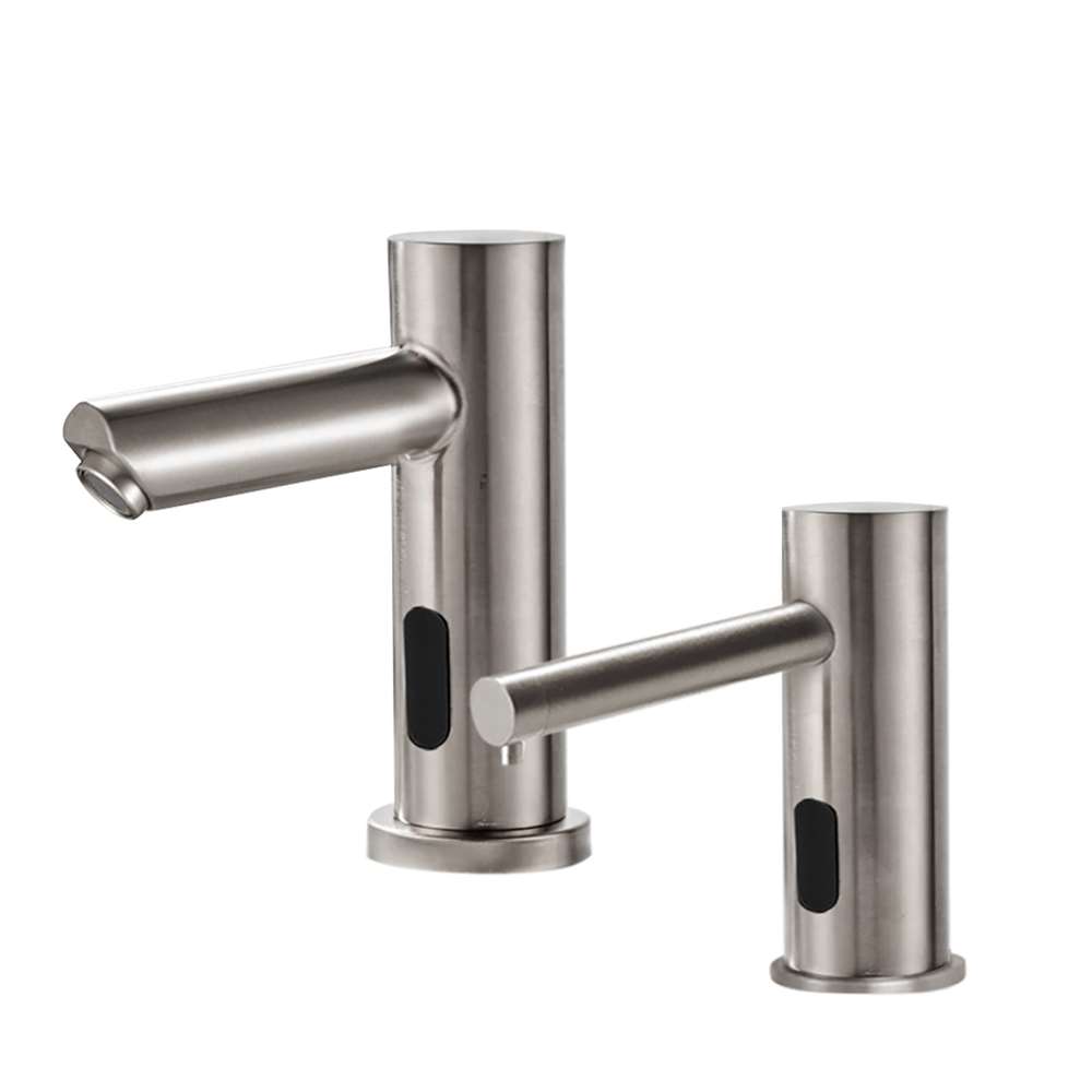 Fontana Montpellier Automatic Brushed Nickel Faucet and Soap Dispenser