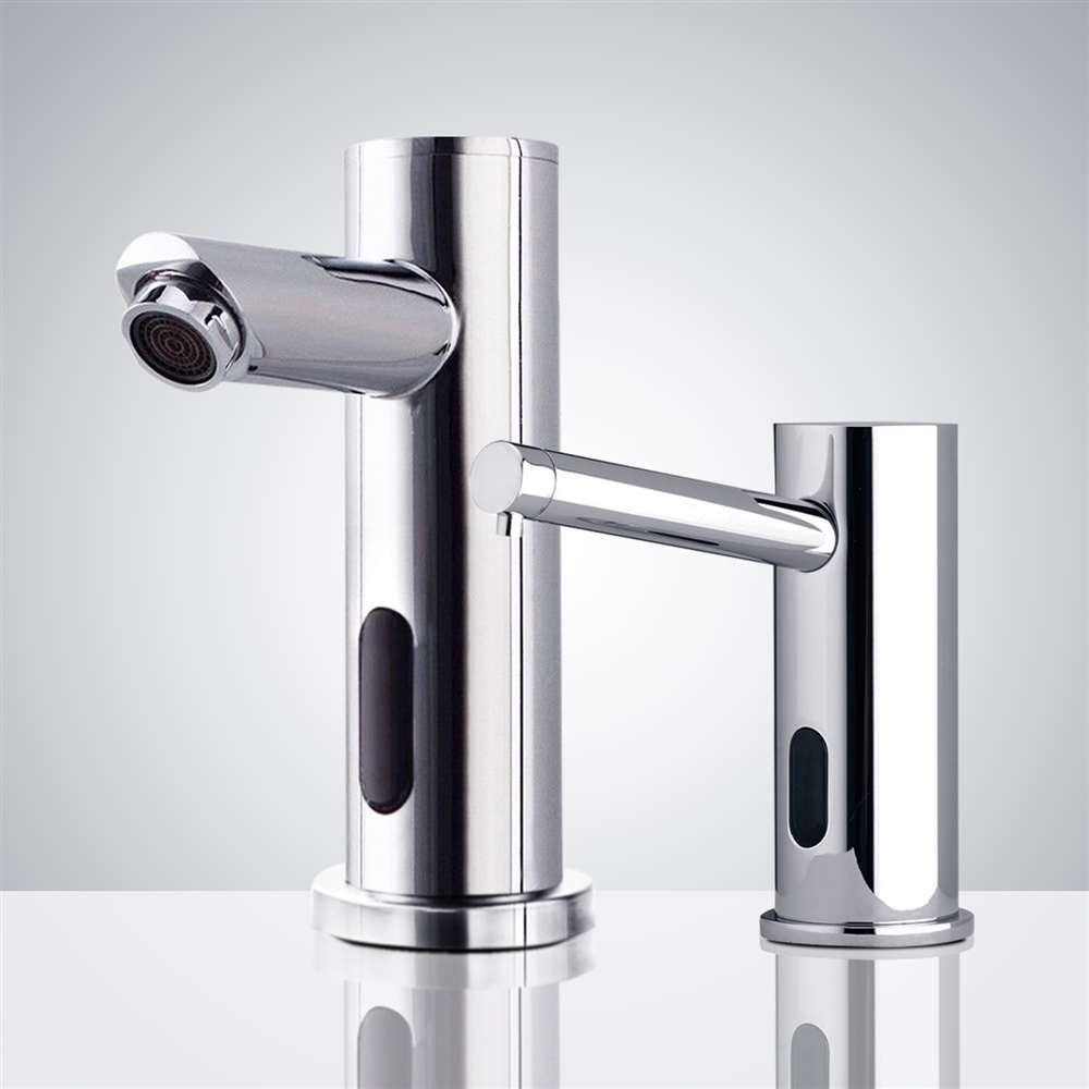 Fontana Montpellier Automatic Chrome Faucet and Soap Dispenser