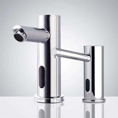 Fontana Montpellier Automatic Chrome Faucet and Soap Dispenser