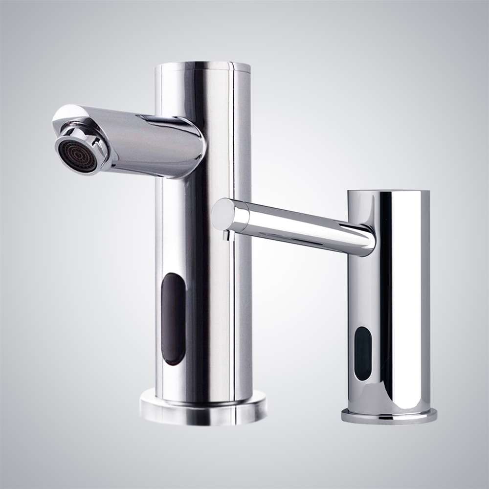 Fontana Montpellier Automatic Chrome Faucet and Soap Dispenser