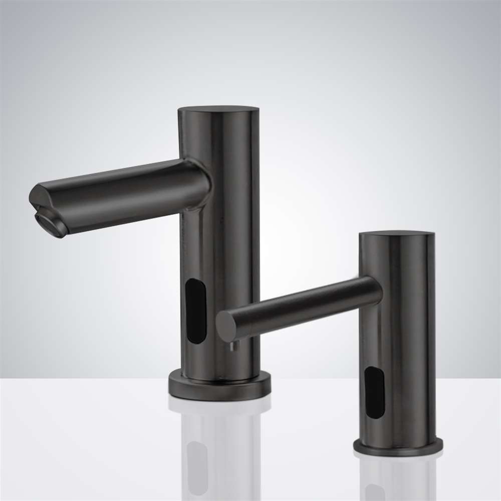 Fontana Montpellier Automatic Dark Oil-Rubbed Bronze Faucet and Soap Dispenser