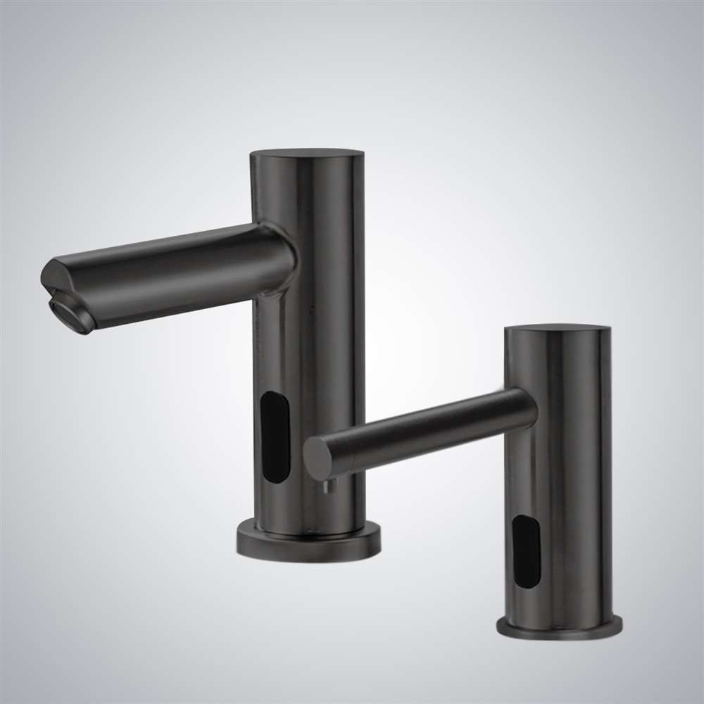 Fontana Montpellier Automatic Dark Oil-Rubbed Bronze Faucet and Soap Dispenser