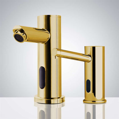 Fontana Montpellier Automatic Gold Faucet and Soap Dispenser
