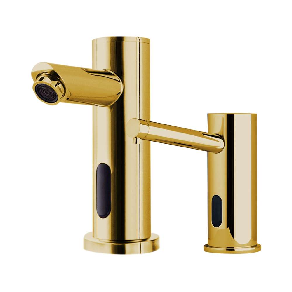 Fontana Montpellier Automatic Gold Faucet and Soap Dispenser