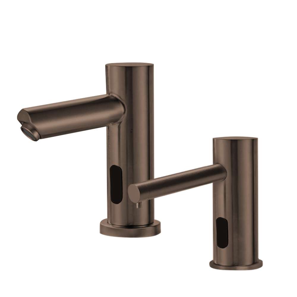 Fontana Montpellier Automatic Light Oil-Rubbed Bronze Faucet and Soap Dispenser