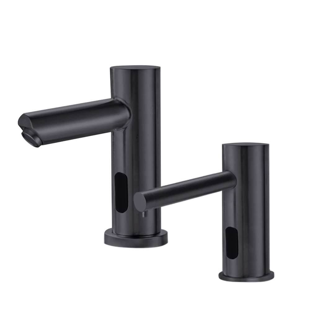 Fontana Montpellier Automatic Matte Black Faucet and Soap Dispenser