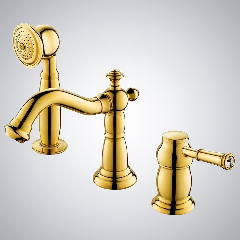 Fontana Nemi 3-Hole Mount Gold Deck Mounted Faucet