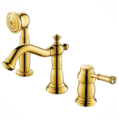 Fontana Nemi 3-Hole Mount Gold Deck Mounted Faucet