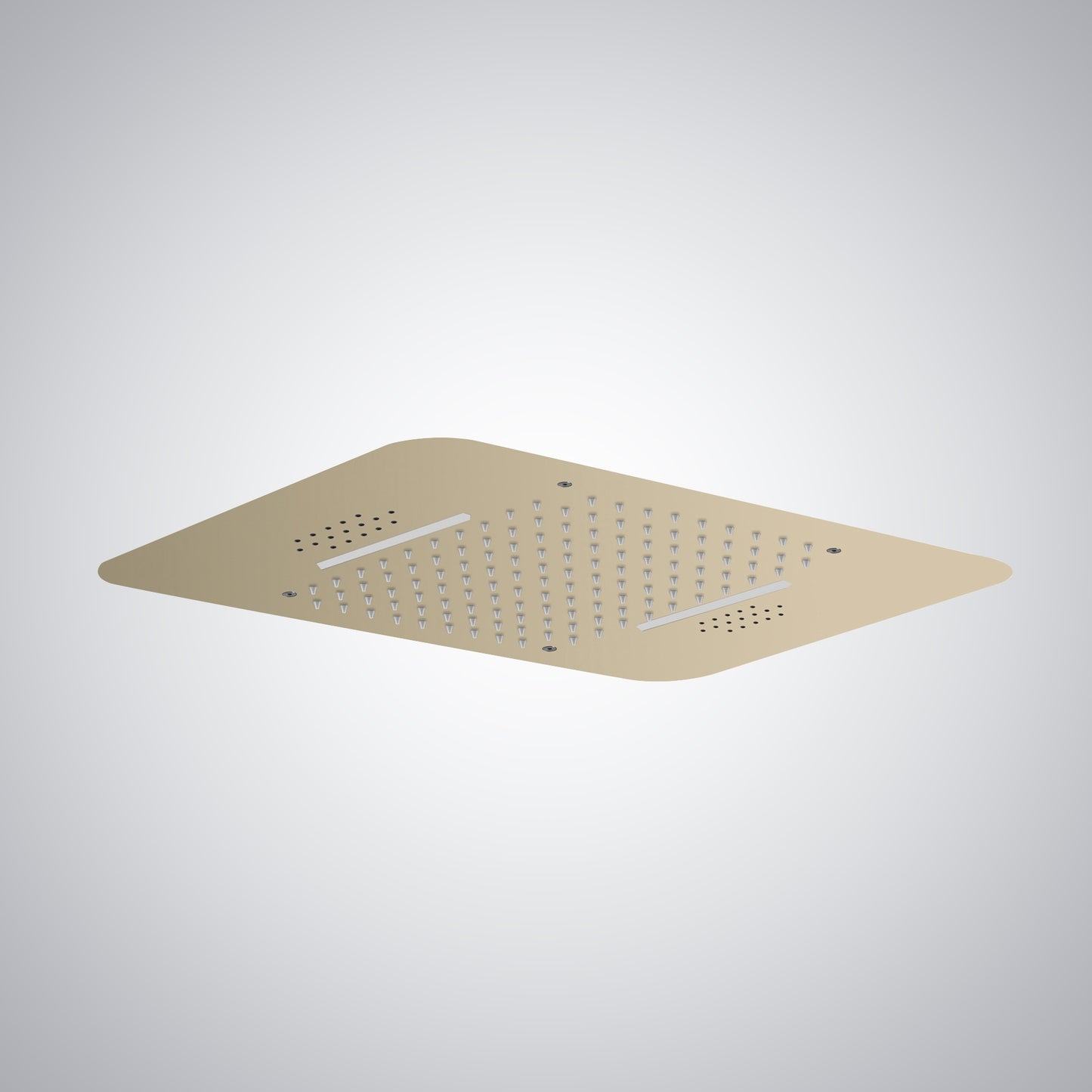 Fontana Ordizia 1.8 GPM Multifunctional LED Music Champagne Ceiling Mounted Shower Head