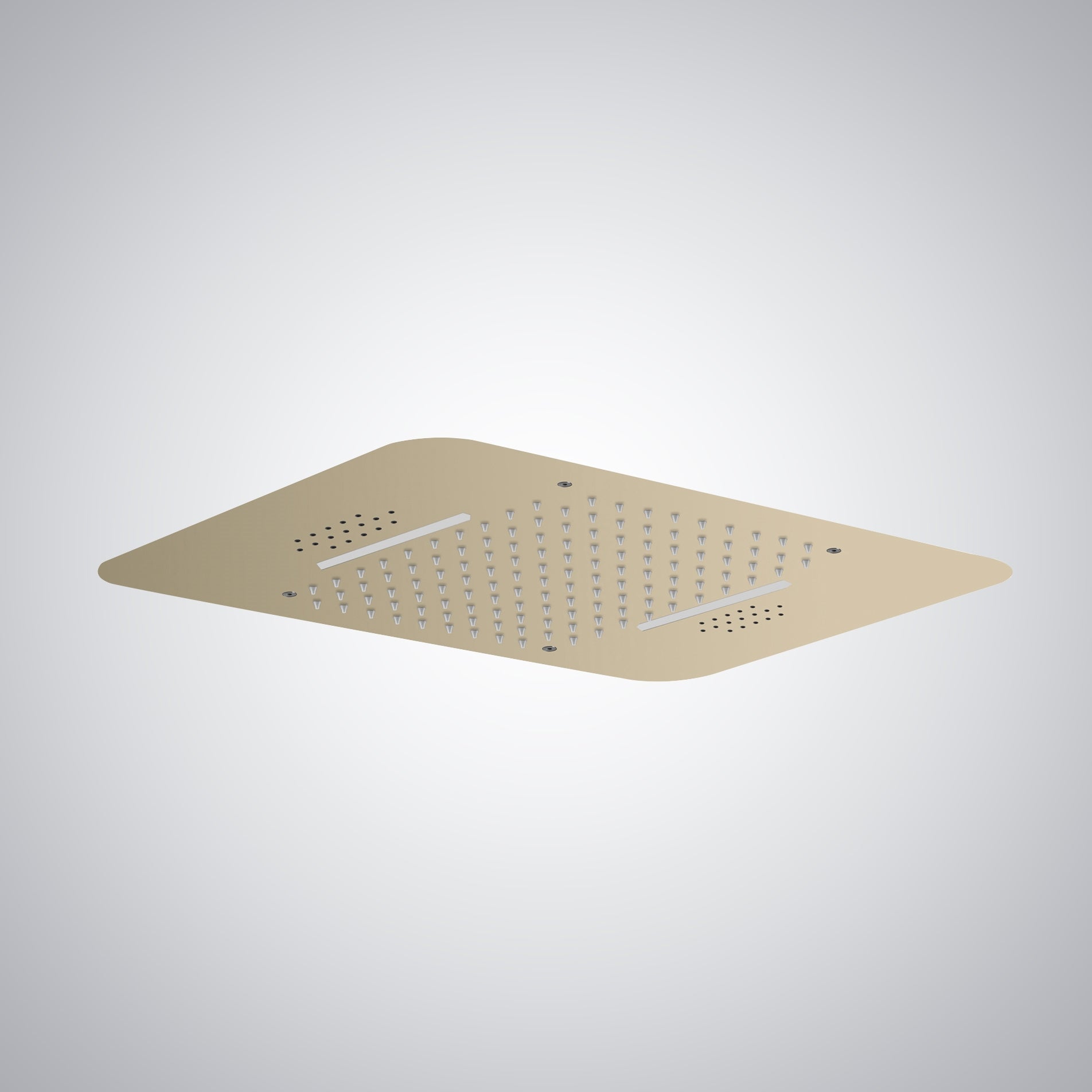 Fontana Ordizia 1.8 GPM Multifunctional LED Music Champagne Ceiling Mounted Shower Head