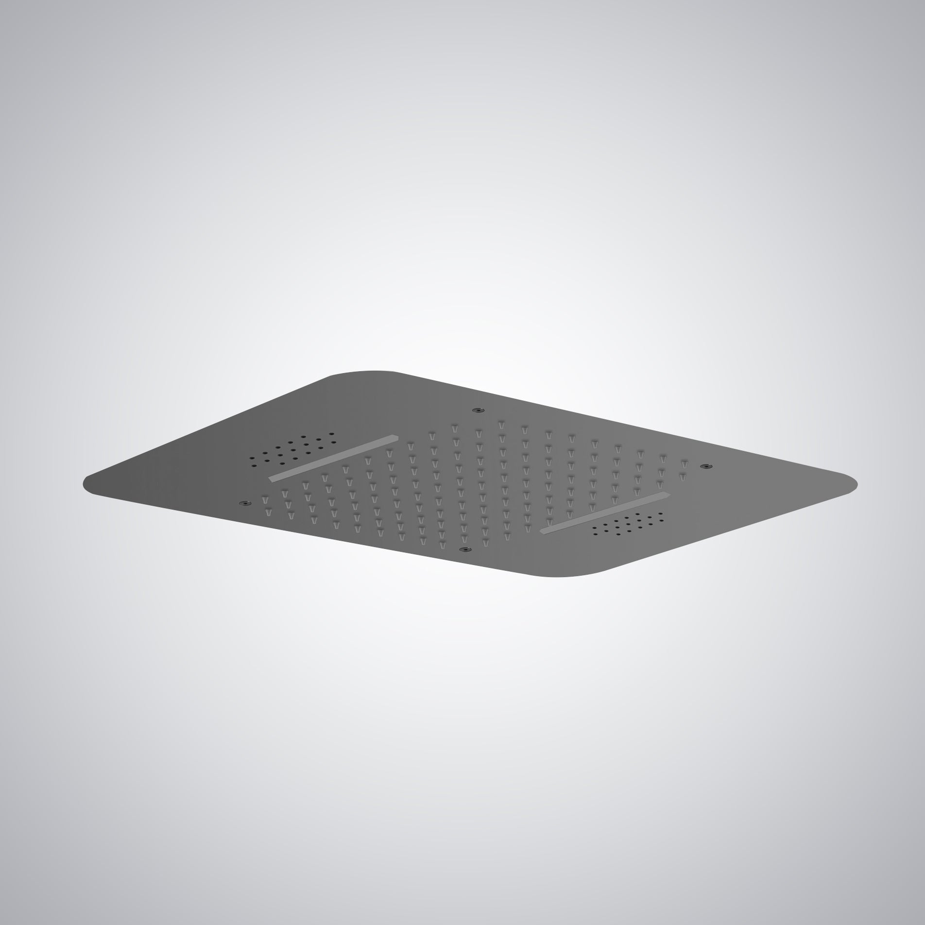 Fontana Ordizia 1.8 GPM Multifunctional LED Music Gun Metal Gray Ceiling Mounted Shower Head