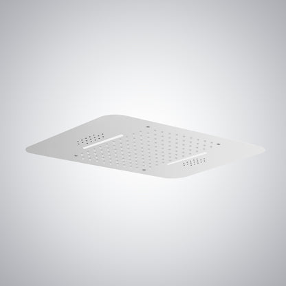 Fontana Ordizia 1.8 GPM Multifunctional LED Music Matte White Ceiling Mounted Shower Head