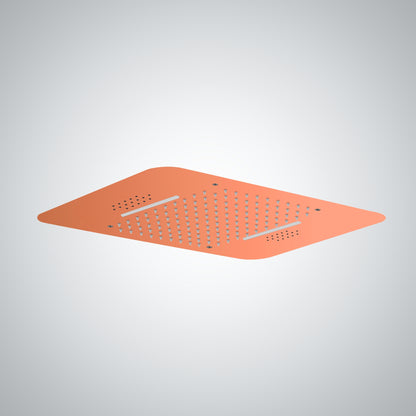 Fontana Ordizia 1.8 GPM Multifunctional LED Music Rose Gold Ceiling Mounted Shower Head