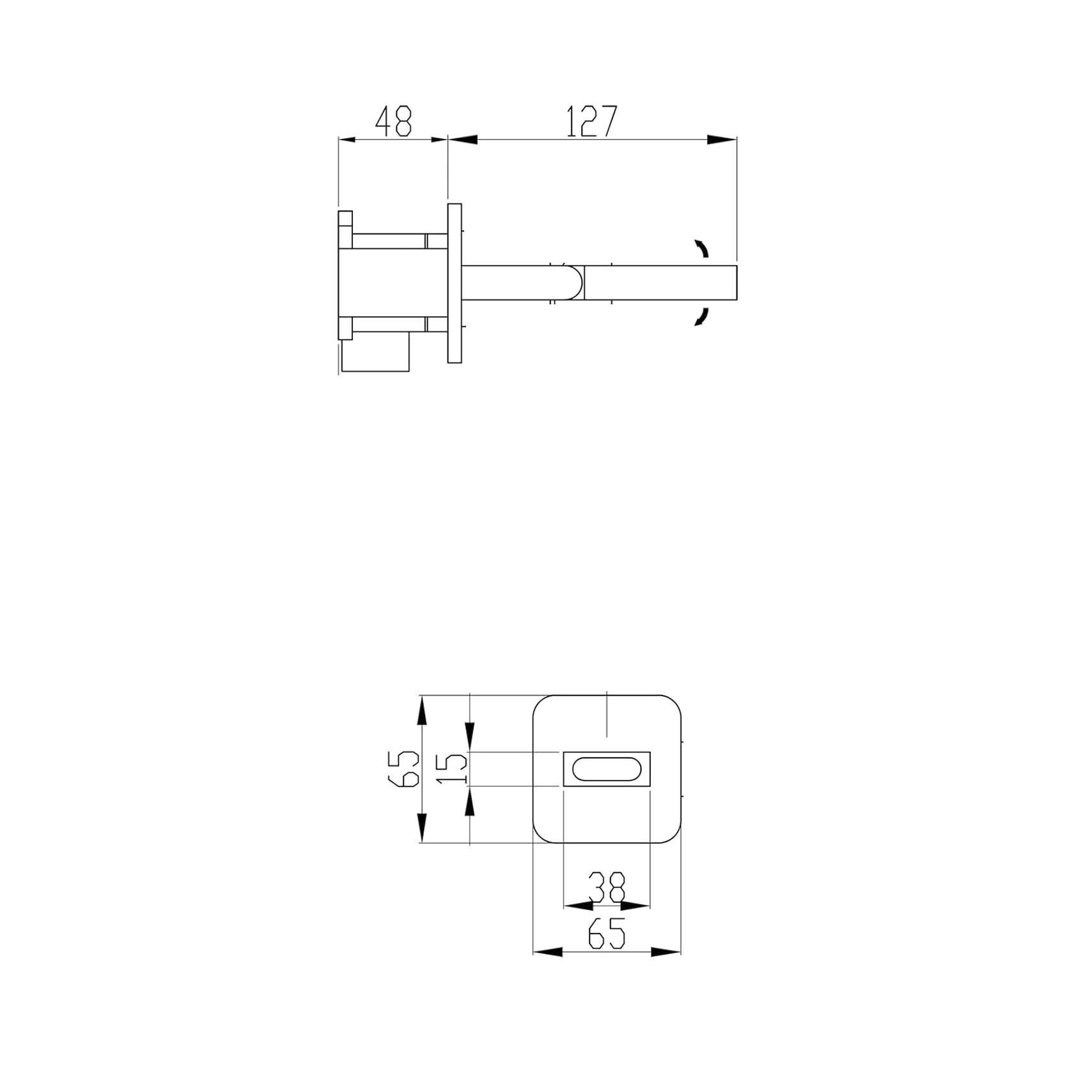 Fontana Pastrana Single Handle Wall Mount Matte White Waterfall Faucet