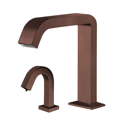 Fontana Pforzheim Touchless Automatic Light Oil Rubbed Bronze Faucet and Liquid Soap Dispenser
