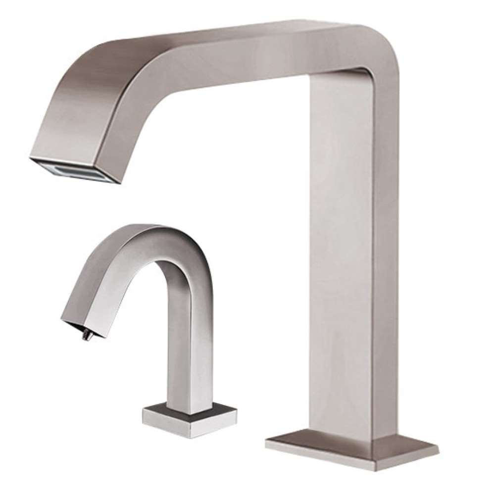 Fontana Pforzheim Touchless Automatic Sensor Brushed Nickel Faucet and Liquid Soap Dispenser