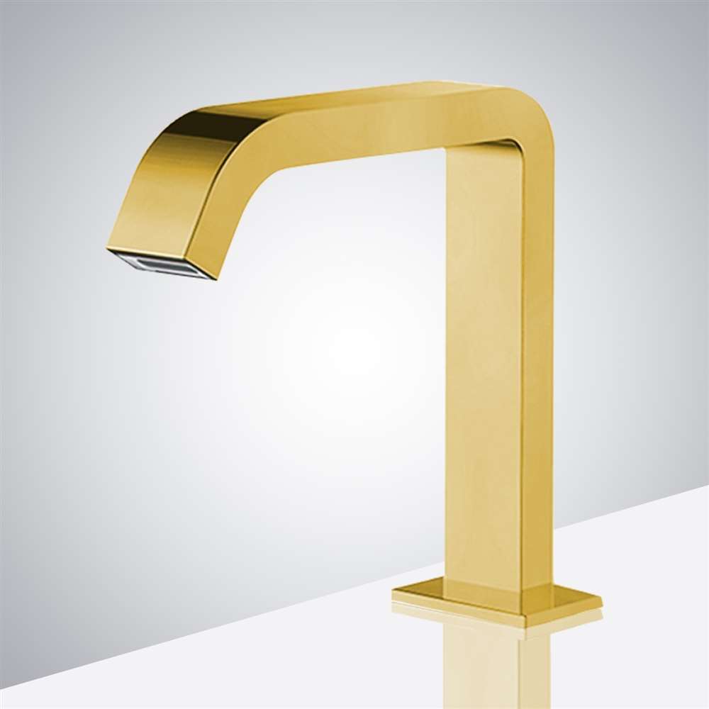 Fontana Pforzheim Touchless Automatic Sensor Gold Faucet and Liquid Soap Dispenser
