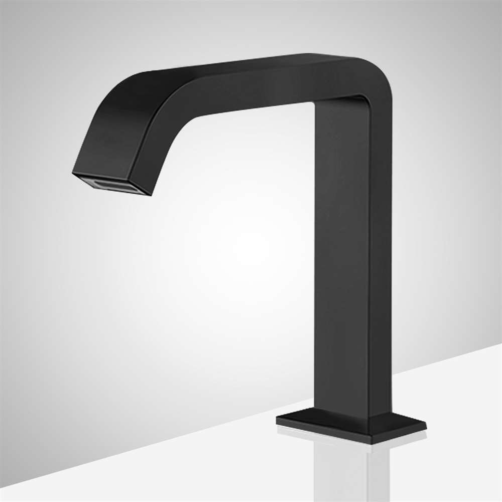 Fontana Pforzheim Touchless Automatic Sensor Matte Black Faucet and Liquid Soap Dispenser