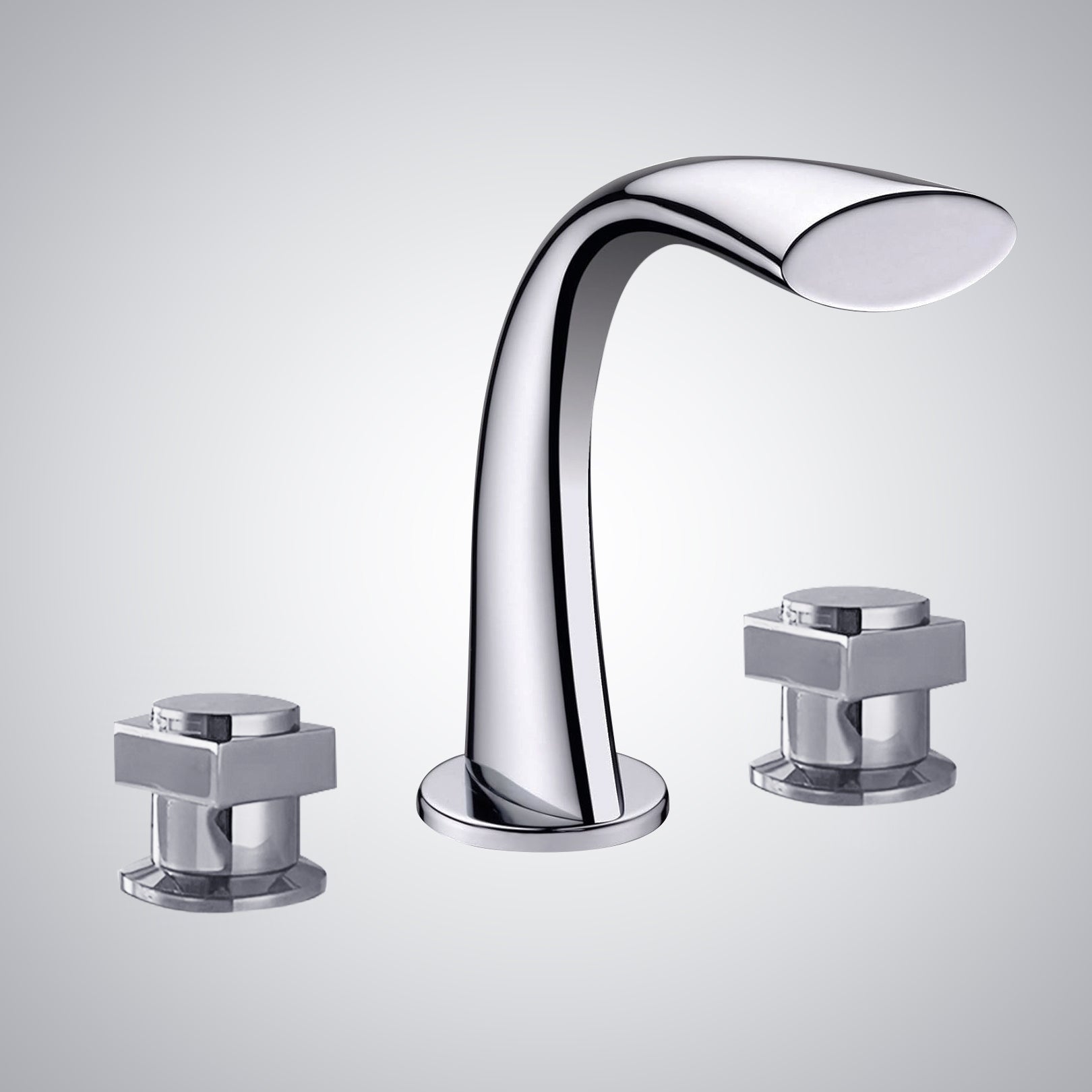 Fontana Pola Dual Knob Deck Mounted Chrome Faucet