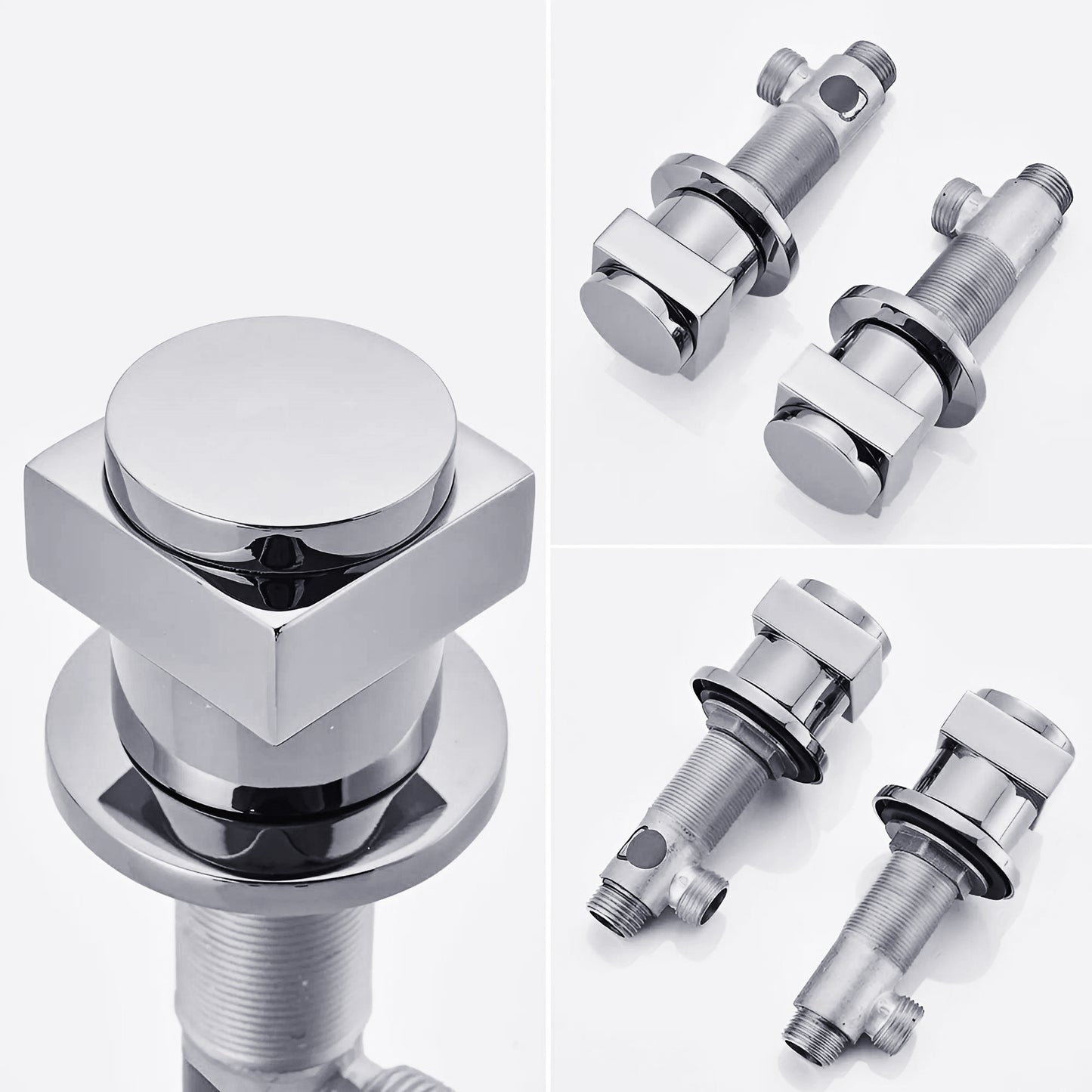 Fontana Pola Dual Knob Deck Mounted Chrome Faucet