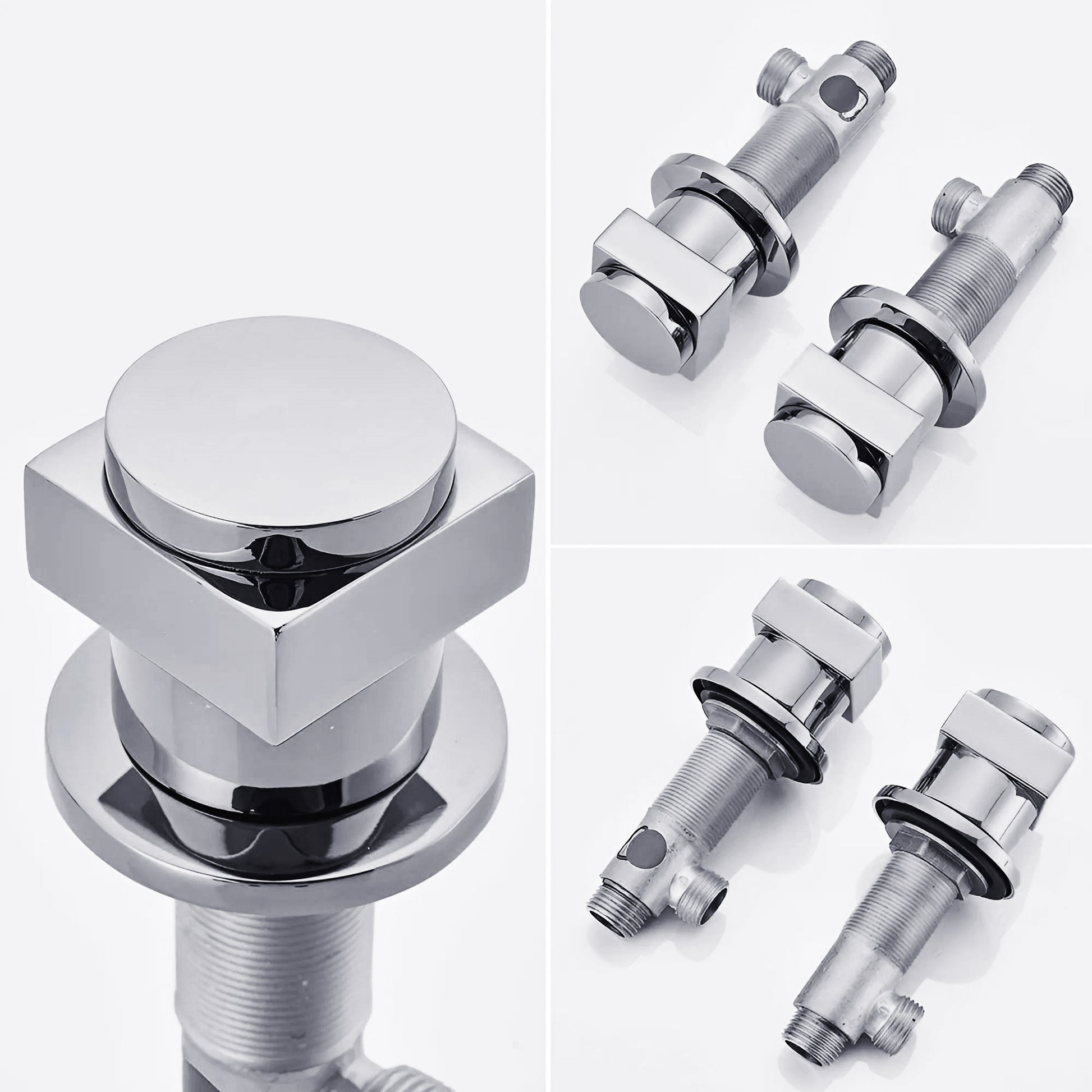 Fontana Pola Dual Knob Deck Mounted Chrome Faucet