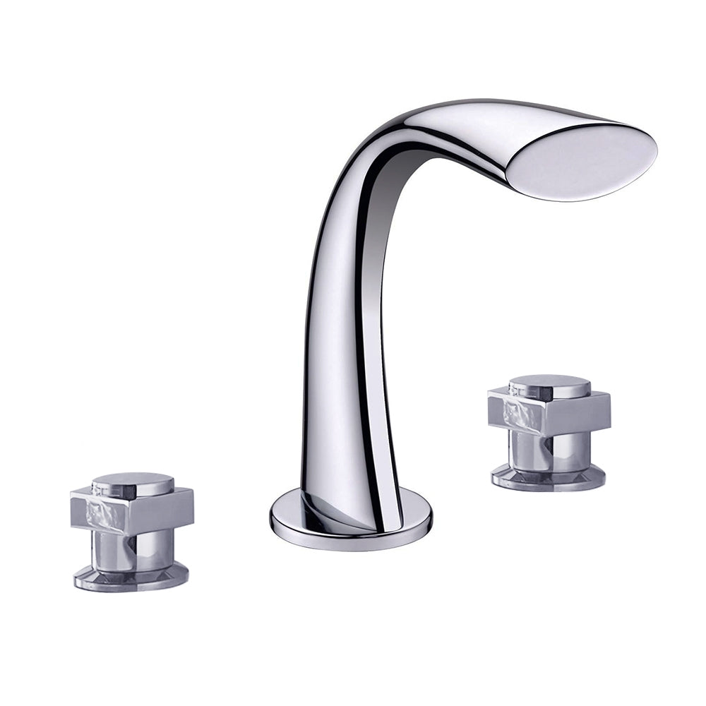 Fontana Pola Dual Knob Deck Mounted Chrome Faucet