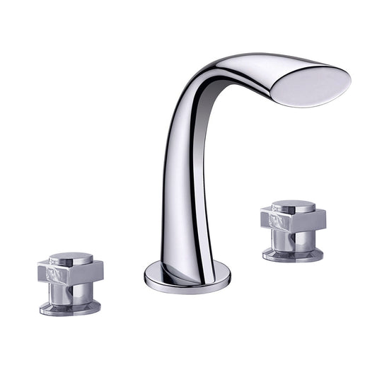 Fontana Pola Dual Knob Deck Mounted Chrome Faucet