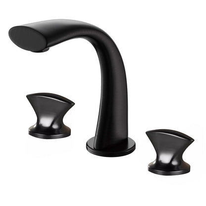 Fontana Porto Dual Handle Hot and Cold Adjustable Matte Black Faucet