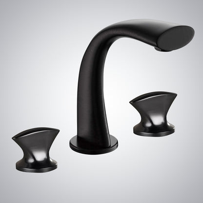 Fontana Porto Dual Handle Hot and Cold Adjustable Matte Black Faucet